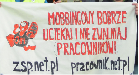 Protestaktion vor dem OBI in Warszawa