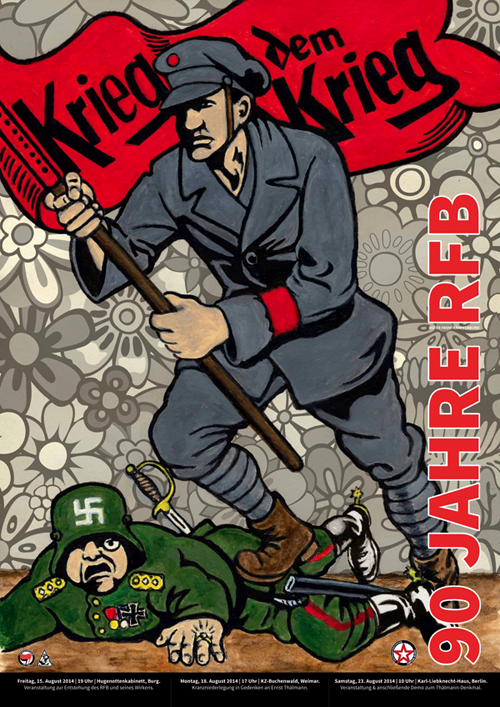 Plakat Krieg dem Krieg 90 Jahre RFB