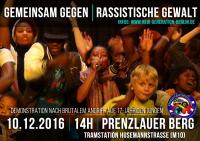 Demo wegen rechtem Angriff auf 17-Jährigen Jungen in Prenzlauer Berg am 10.12.2016 (Plakat/Flyer)