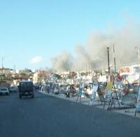 Feuer in Lampedusa