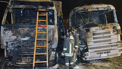 ALF-Brandanschlag zerstört Fleischlastwagen