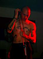 Marko Gottschalk, Sänger der Neonazi-Band „Oidoxie“, in Tschechien 2005.  Foto: apabiz