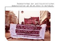 Redebeiträge der antifaschistischen Demonstration am 30.03.2013 in Dortmund
