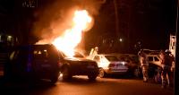 In der Nach zum 31.12.2016 brannte am Maybachufer in Neukölln ein SUV (Foto: Spreepicture)