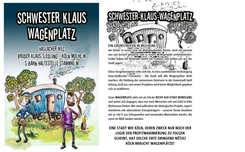 Flyer: Schwester Klaus Wagenplatz