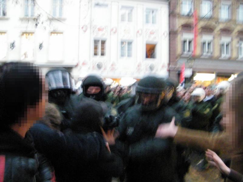 Antifaschistische Demonstration am 14. November 2009 in Freiburg