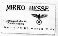 Hesse wies sich mit solchen Visitenkarten als vertrauenswürdigste “Quelle” aller Zeiten aus. Die Adresse ist nicht mehr aktuell. Faksimile: GAMMA
