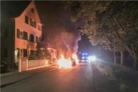 In der Tübinger Fürststraße brannten in der Nacht zum Montag drei Autos 