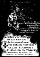 Soliparty und Infoveranstaltung für polnische AnarchistInnen in der KTS Freiburg - 21.01.2017