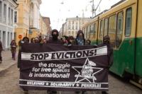 Stop Evictions! Elba-Solidaritäts-Demo in Helsinki