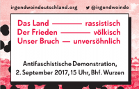 Tag der Sachsen 2017: Antifaschistische Demonstration in Wurzen