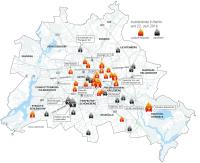 Karte der Autobrände zwischen 22. Juni 2016 und 28. Juli 2016 Grafik: Morgenpost