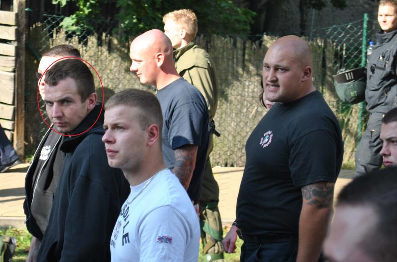 Marcel Fiedler in Neuruppin am 29.07.2011 - Foto: Antifa Oranienburg