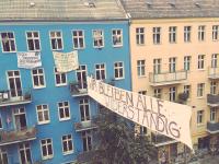 Banner in der Rigaer Straße