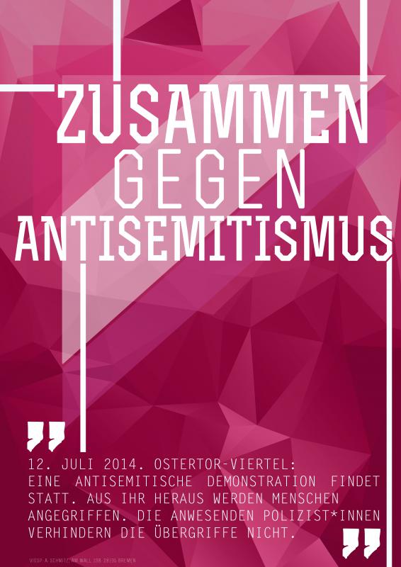 Plakat: Kundgebung - Zusammen gegen Antisemitismus!