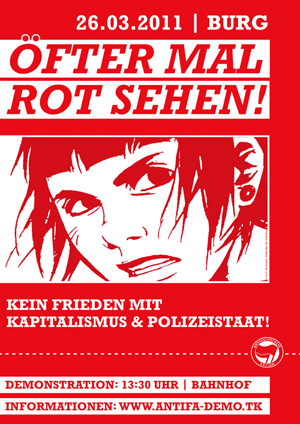 Plakat Antifaschistische Aktion Burg
