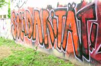 Solidarität Graffiti