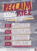 Aktionsmonate "Reclaim your Kiez", u.a. mit dem Film "Mietrebellen" am 07.08.14