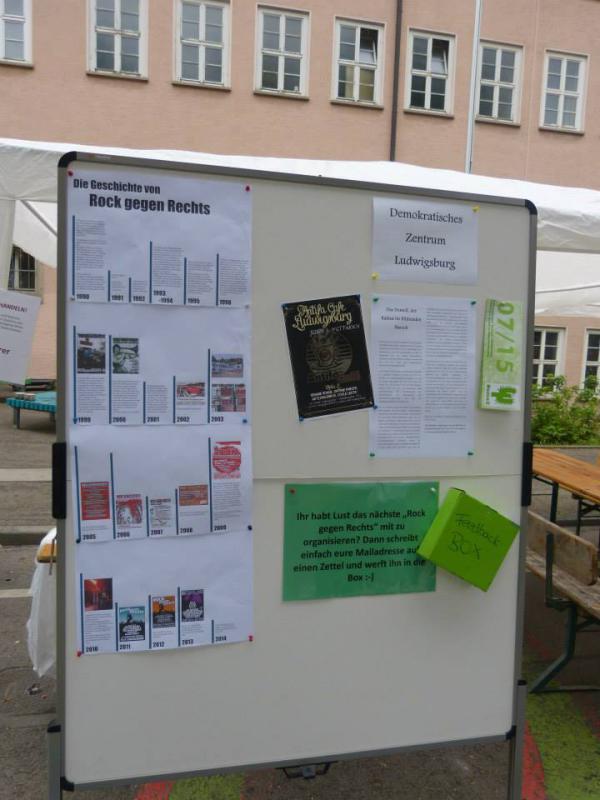 Infotafel Rock gegen Rechts & DemoZ