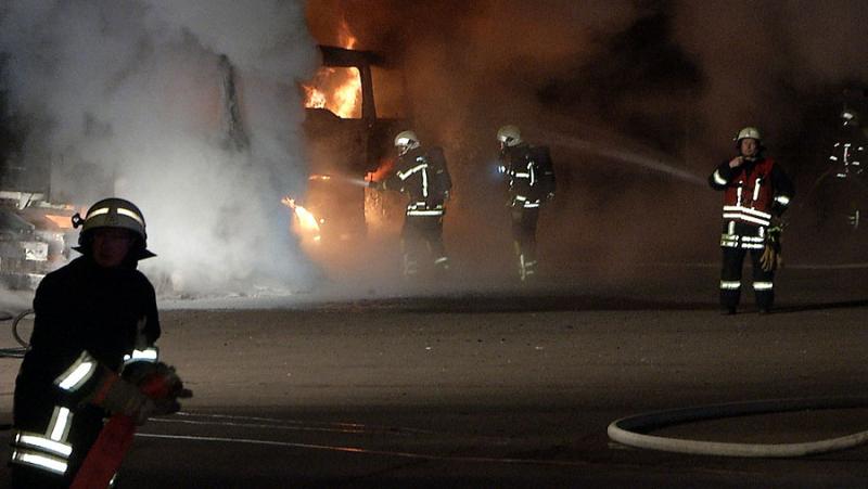 Leipzig: Bundeswehr LKW ausgebrannt
