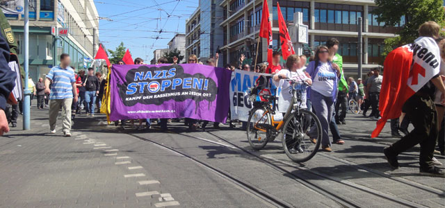 Proteste gegen den Naziaufmarsch am 1. Mai in Mannheim - 1