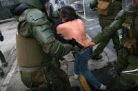 Verhaftung eines Demonstranten