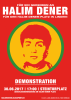 Plakat zur Gedenkdemo am 23. Todestag