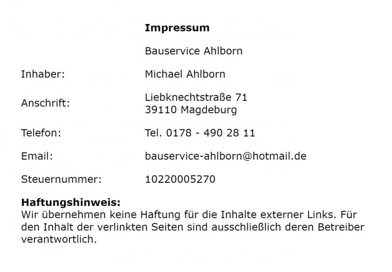 Bauservice Ahlborn, AfD-Materiallager, http://www.bauservice-ahlborn.de/