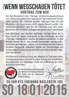 AAF & StuRa Freiburg: „Wenn Wegschauen tötet“ – Vortrag zum NSU, Sonntag, 18.01.2015, 20 Uhr, KTS Freiburg