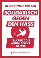 Solidarisch gegen den Hass - Keine Wahlkampfveranstaltung mit Jörg Meuthen – keine Räume für die AfD in Lübeck