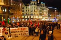 Unangemeldete Demo 2010 in Zürich gegen die Ausschaffungsinitaitve der SVP