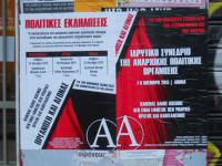 Plakate zum APO-Vereinigungs-Kongress anarchistischer Grupppen