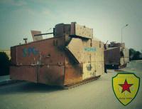 Mit mangelnder Bewaffnung gegen hochgerüstete Gegner: Selbstgebauter Panzer der YPG/YPJ 