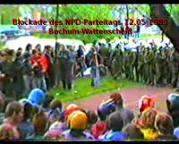 Screenshot aus der Dokumentation, NPD-Parteitag Wattenscheid 1983