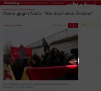 Simon bei Demo gegen frühere Nazi-WG in Obermenzing (01.03.14)