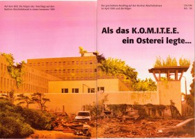 Broschüre (back-)cover "Als das K.O.M.I.T.E.E ein Osterei legte..."