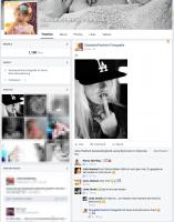 Die Facebook-Seite von Melanie Witassek aka „Charlotte Friedrich“ nur wenige Stunden nach der ersten Veröffentlichung über ihren neonazistischen Hintergrund – klare Ansage durch Model mit Stinkefinger.