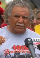 Ghillar, Michael Anderson at the 40th anniversary gathering of the Aboriginal Embassy in Canberra he set up in 1972 with three other activists.