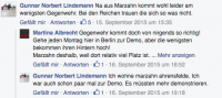 Lindemann spricht auf NPD-naher Seite von Teilnahme an Demos