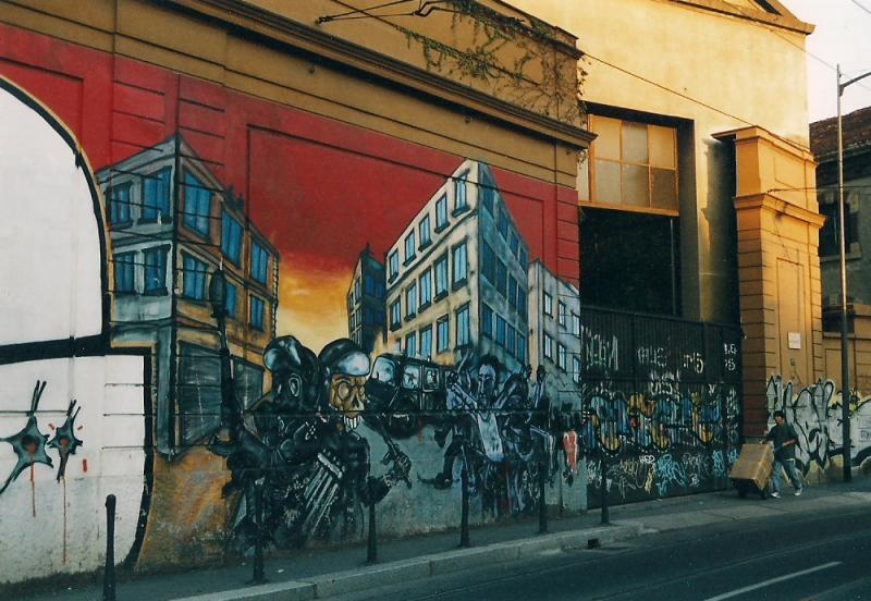 via Bramante, Milano,  Carlo Giuliani Graffiti, (Foto: Azzoncao)