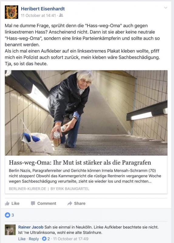 Post von Eisenhardts Privatprofil