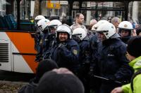 Polizei gegen die Proteste in Weinheim