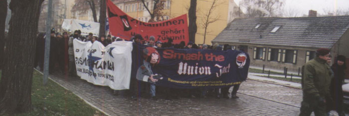 Demo gegen "Union Jack"