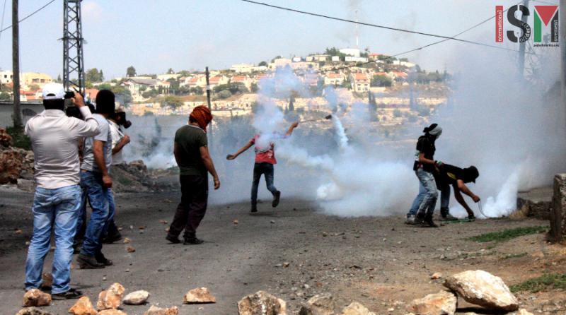 Israelischer Tränengasangriff in Palästina