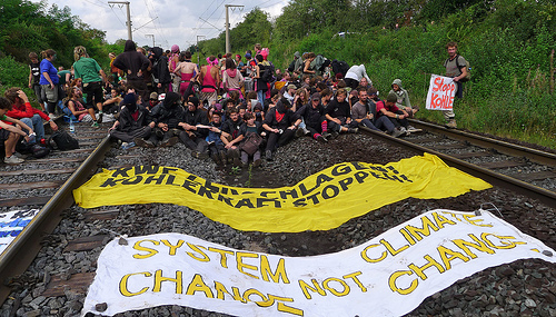 RWE Kohlebahn Blockierung 2013