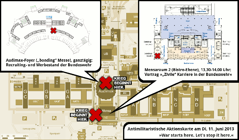 RUB Aktionskarte "Krieg beginnt hier"