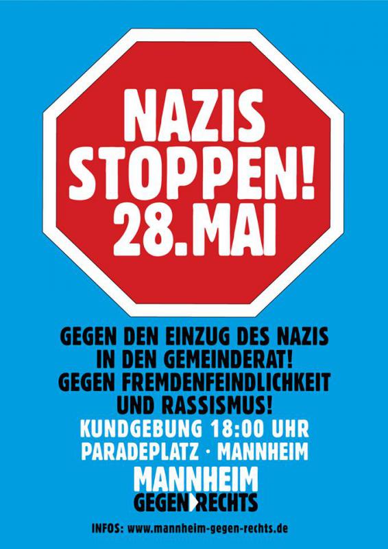 Demoaufruf nazis stoppen 28.05. mannheim