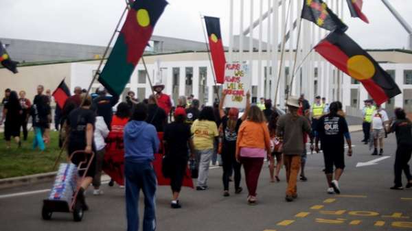 Aboriginal protesters in Canberra - 4