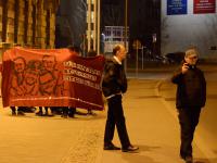 Protest gegen eine Veranstaltung des "Compact-Magazins" in Leipzig