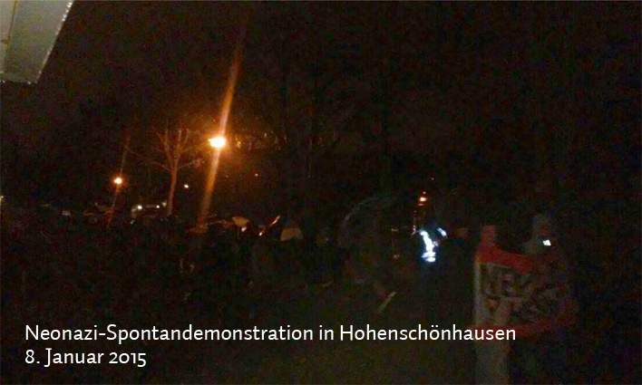 Nazi-Spontandemonstration in Hohenschönhausen am 08.01.15